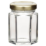 Hexagonal Jar with Twist off Lid