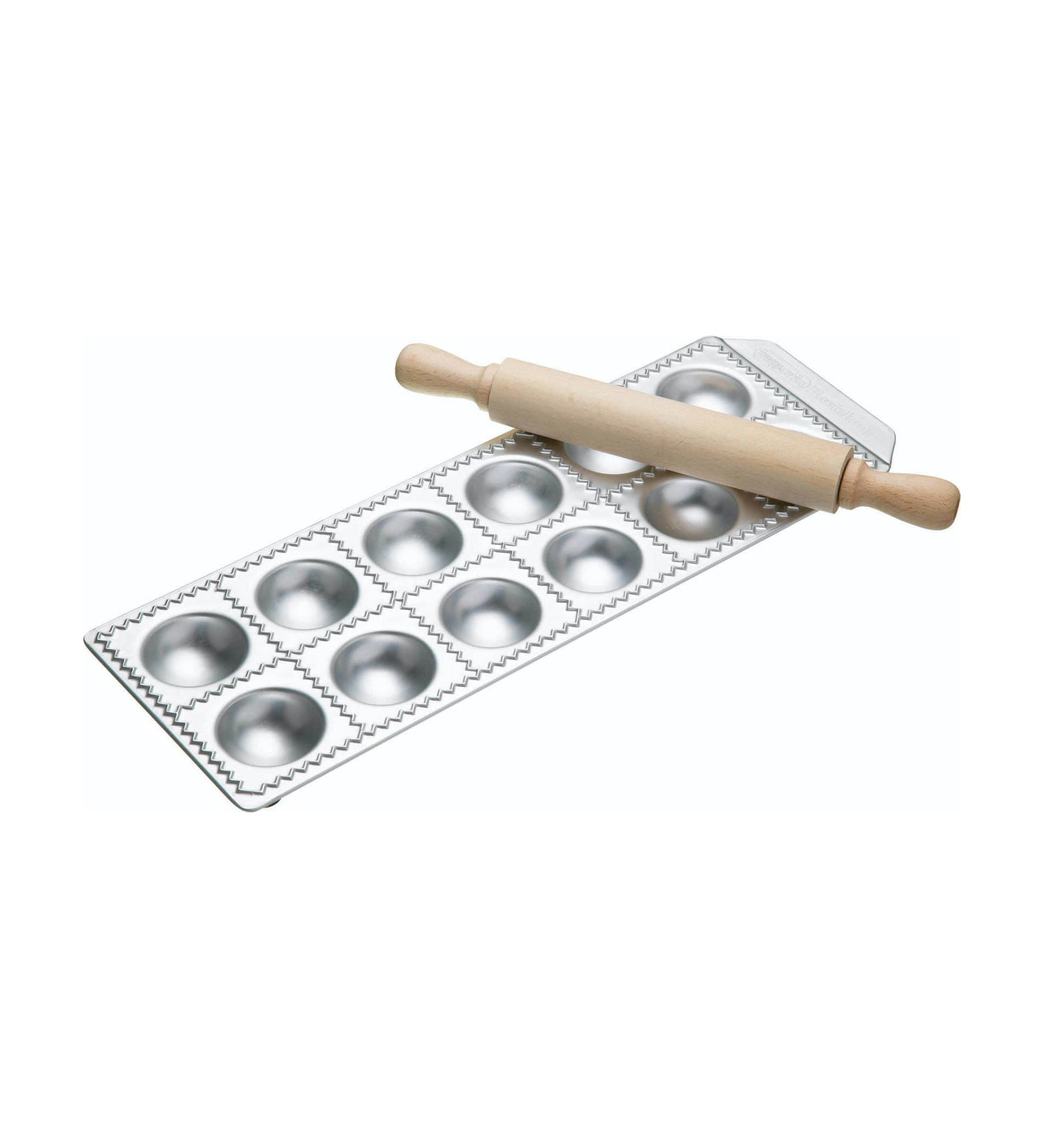 Imperia 12 Hole Ravioli Tray and Rolling Pin