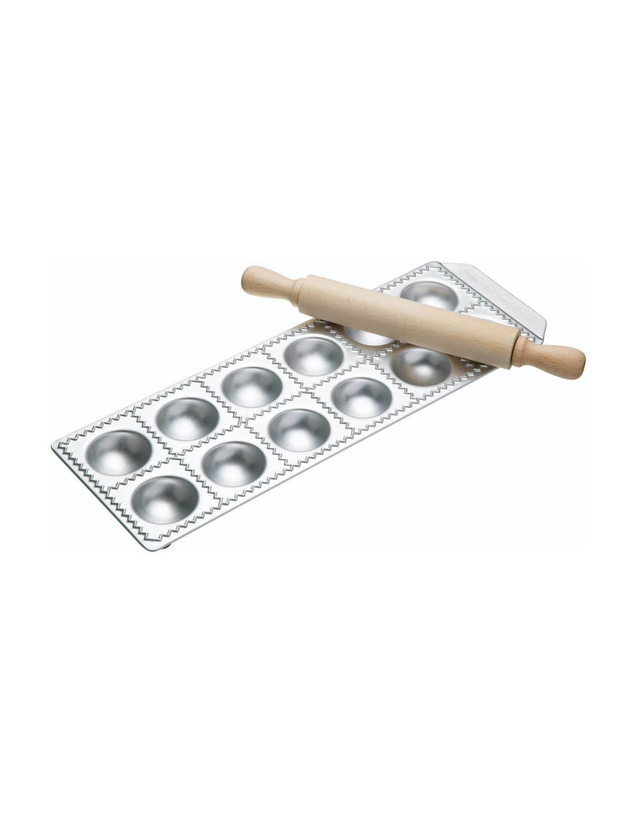 Imperia 12 Hole Ravioli Tray and Rolling Pin