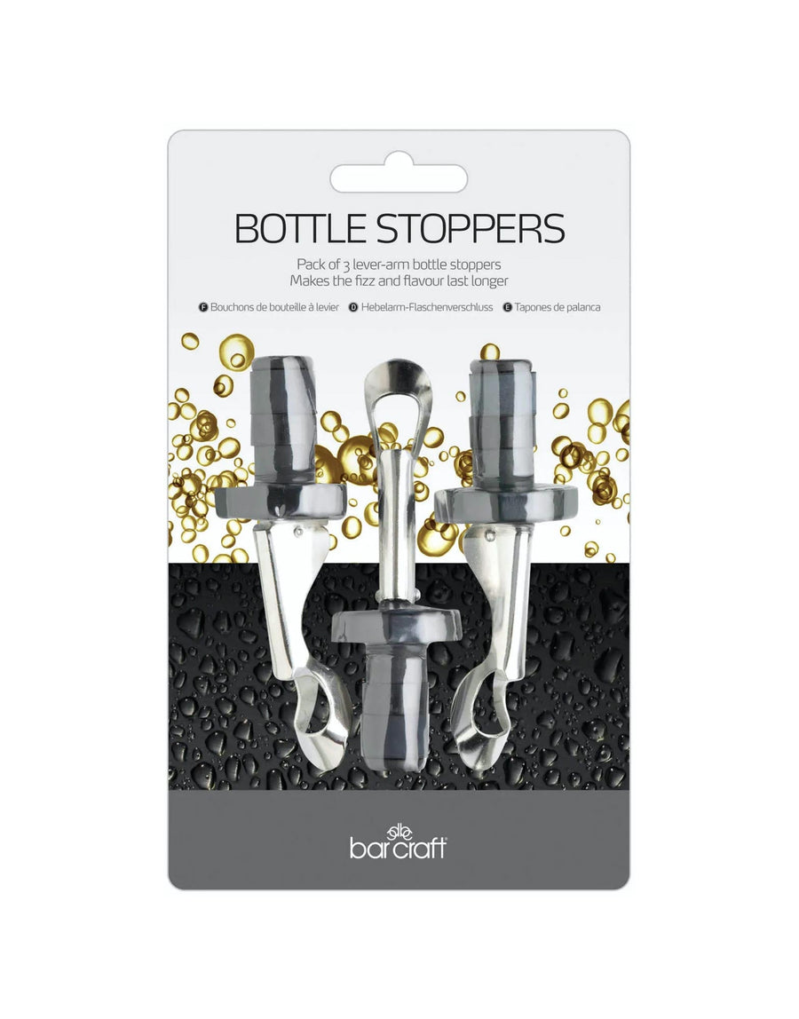 Lever-Arm Action Bottle Stoppers