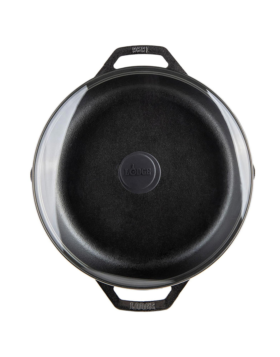 Lodge Chef Collection Chef Pan with Loop Handles and Glass Lid 30.5cm