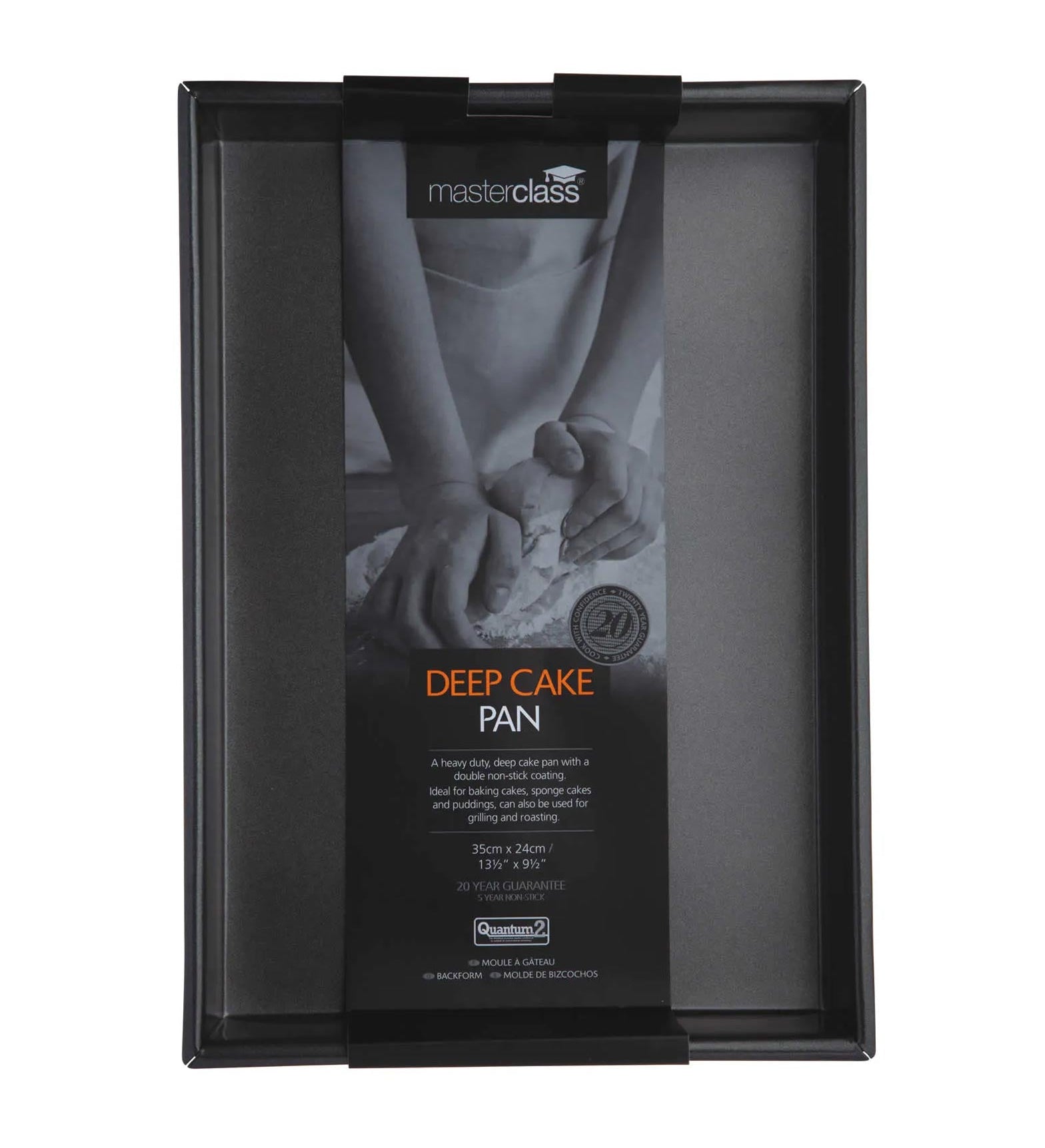 MasterClass Non-Stick Deep Cake Pan 35cm x 24cm x 5cm