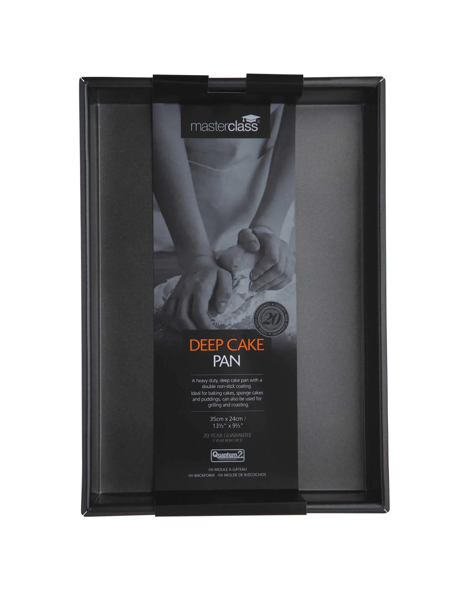 MasterClass Non-Stick Deep Cake Pan 35cm x 24cm x 5cm