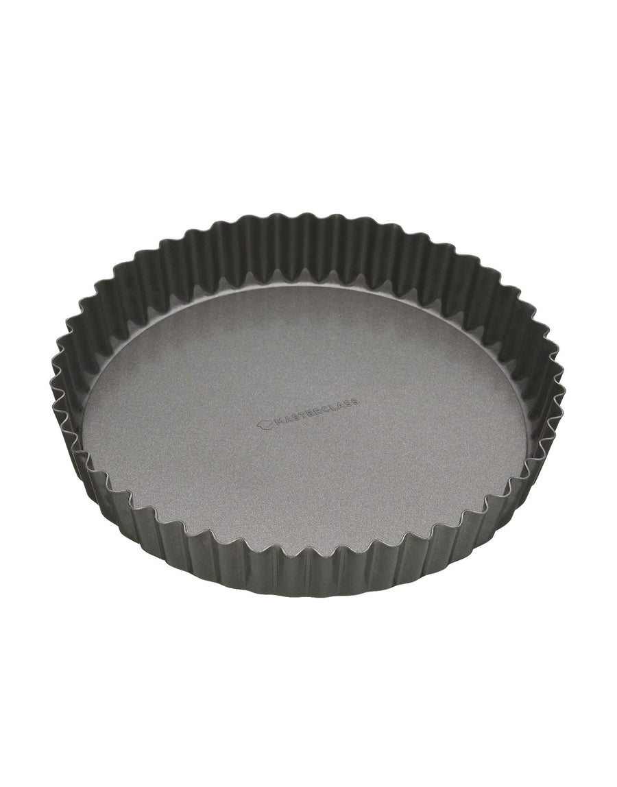 MasterClass Non-Stick Fluted Loose Base Quiche Tin Round