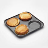 MasterClass Non-Stick Four Hole Yorkshire Pudding Pan 24cm