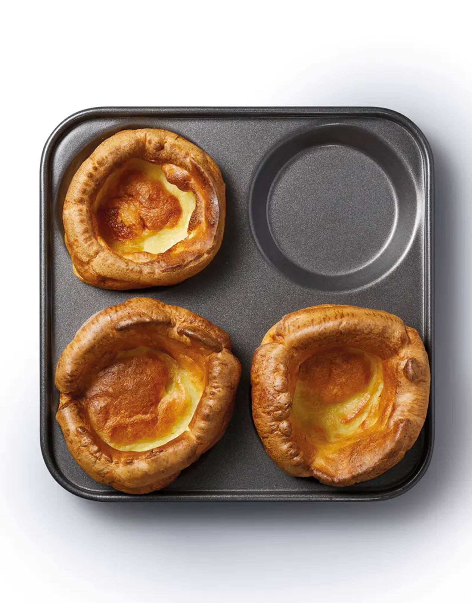 MasterClass Non-Stick Four Hole Yorkshire Pudding Pan 24cm