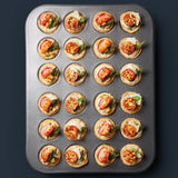 MasterClass Non-Stick Twenty-Four Hole Mini Tin 35cm x 27cm and Pastry