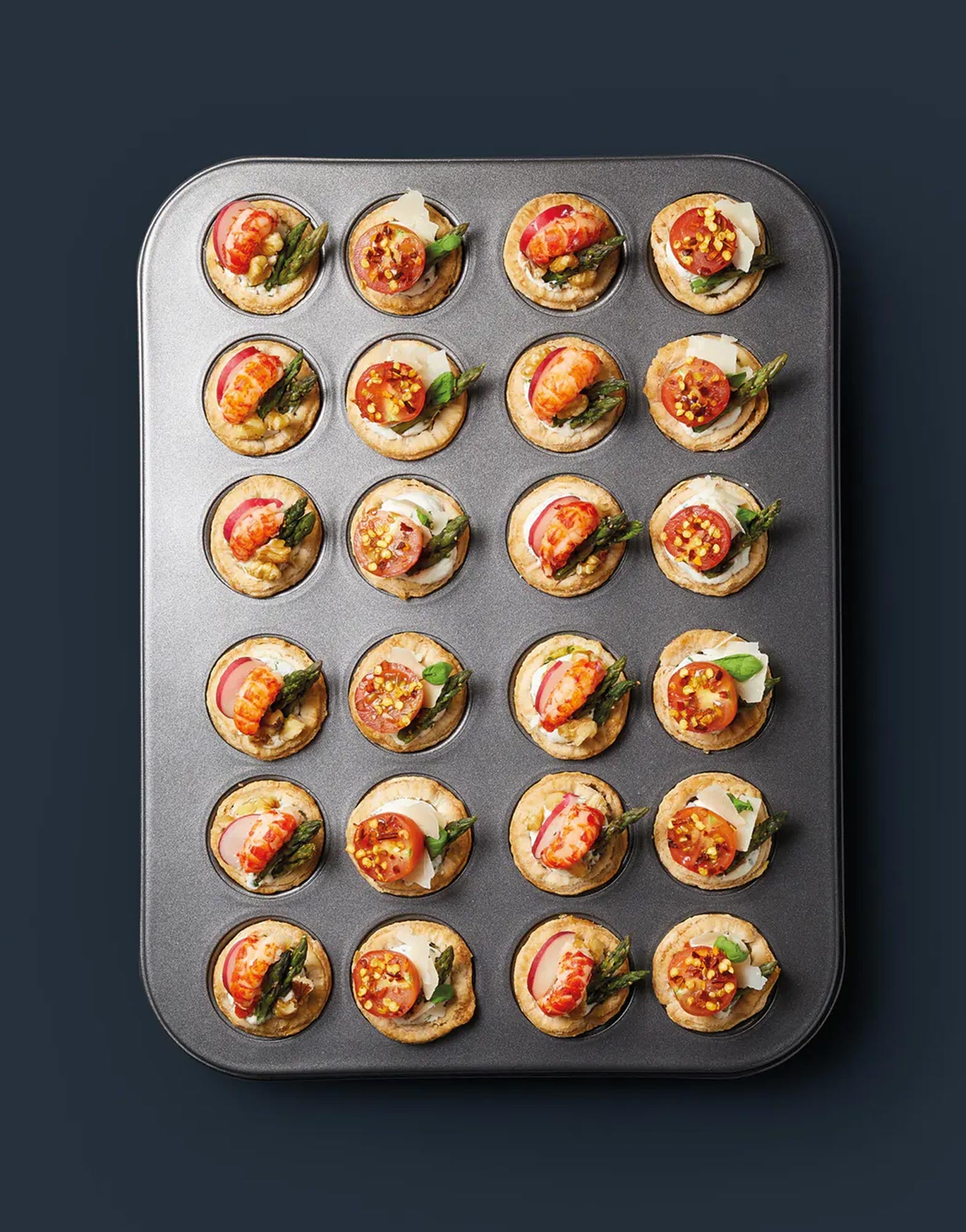 MasterClass Non-Stick Twenty-Four Hole Mini Tin 35cm x 27cm and Pastry