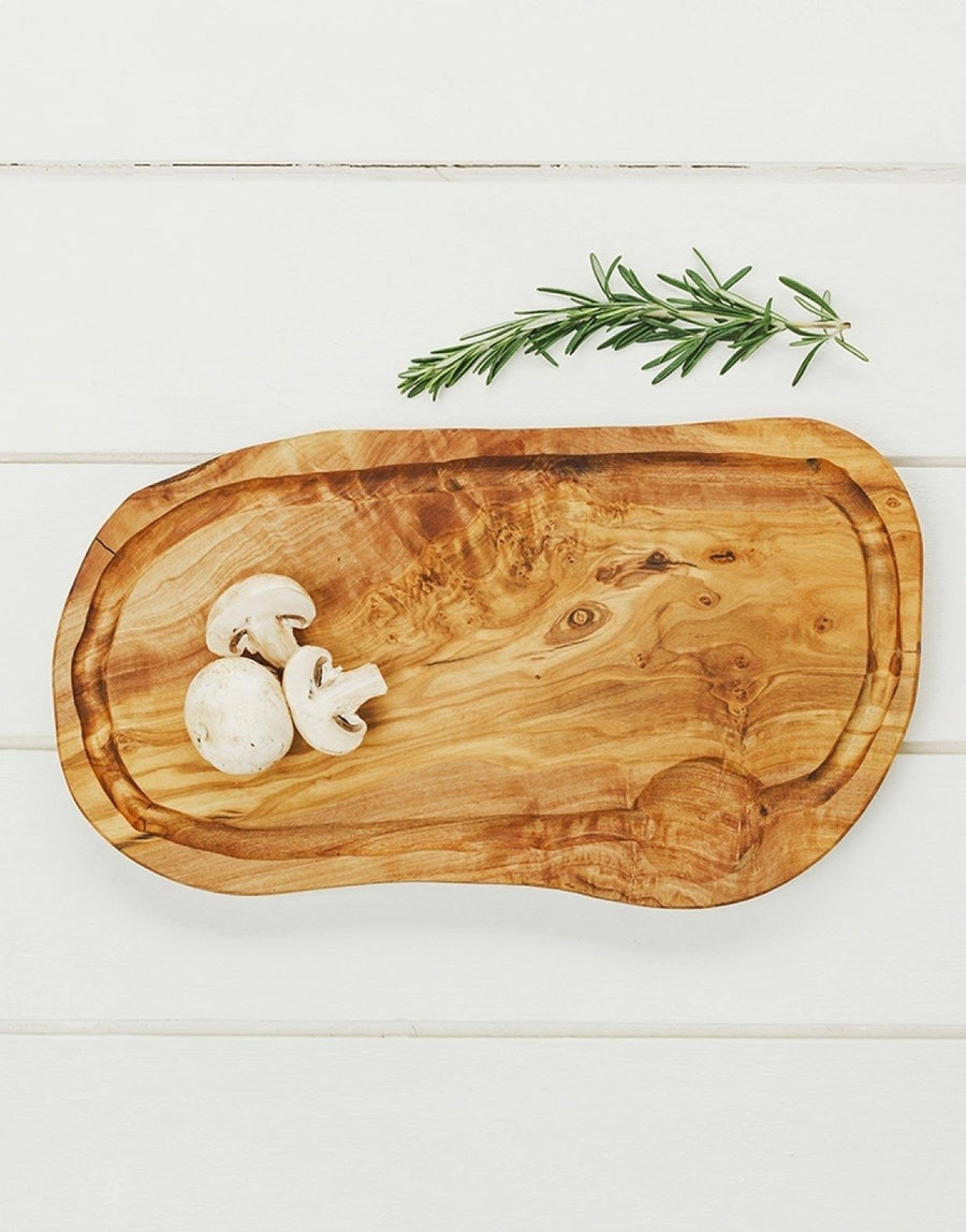 Naturally Med Olive Wood Chopping Board with Groove