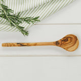Naturally Med Olive Wood 30cm Round Spoon
