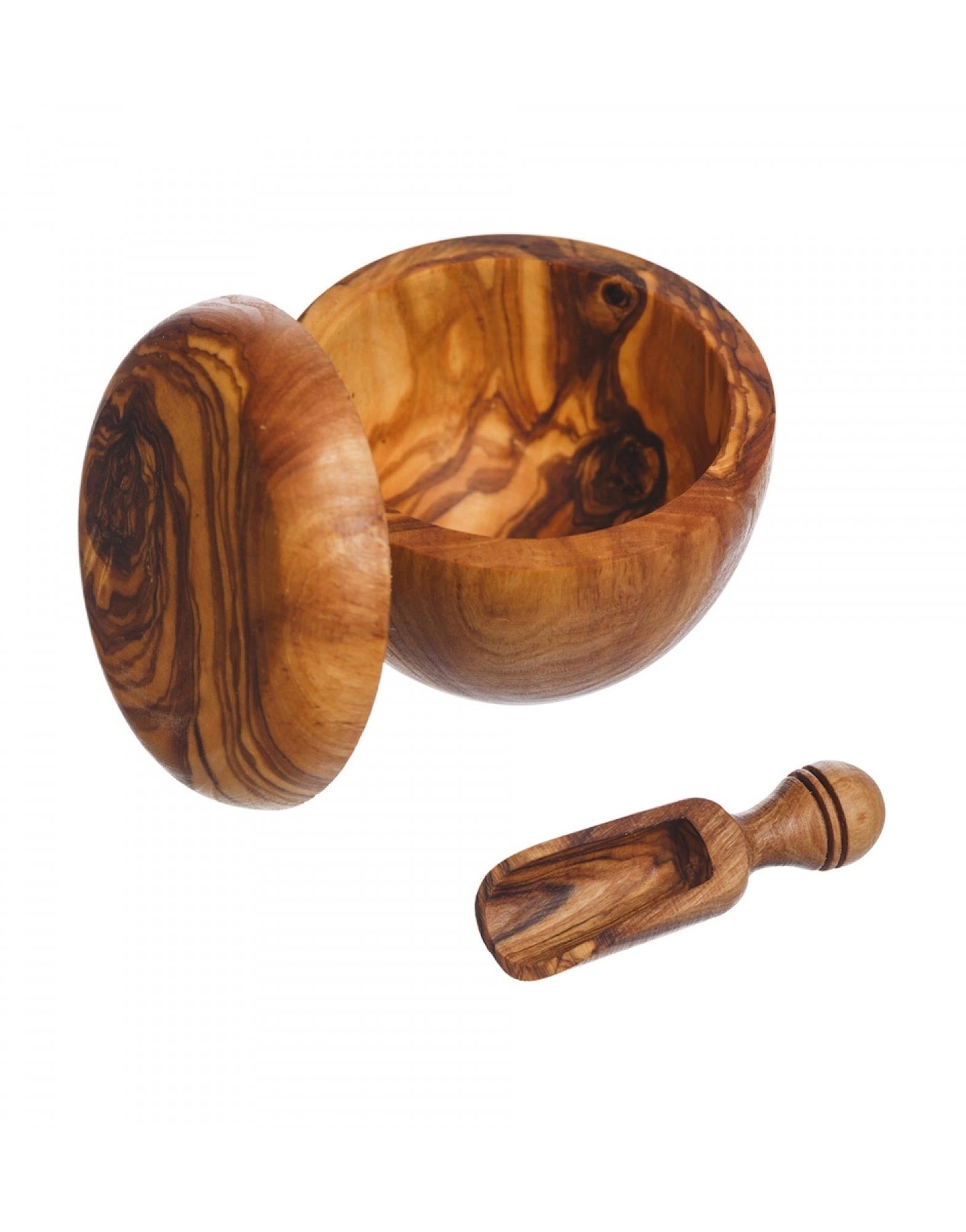 Naturally Med Olive Wood Salt Pot