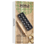 Non Stick Ravioli Mould Tray with Rolling Pin