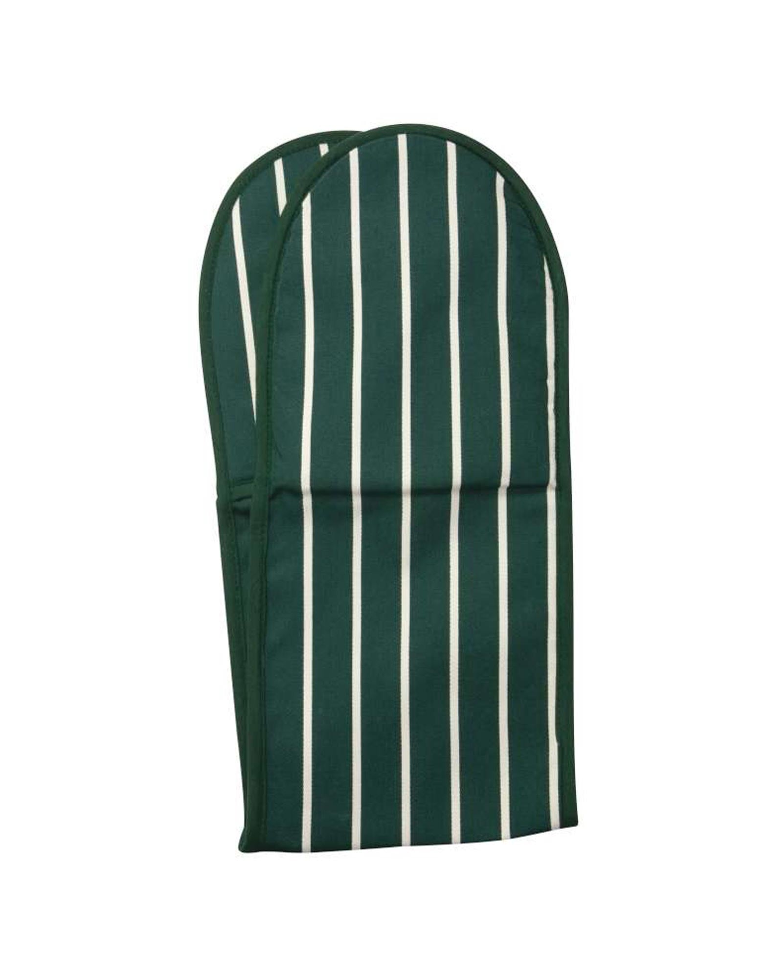 Rushbrookes Classic Butchers Stripe Long Double Oven Glove