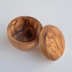 Naturally Med Olive Wood Salt Pot