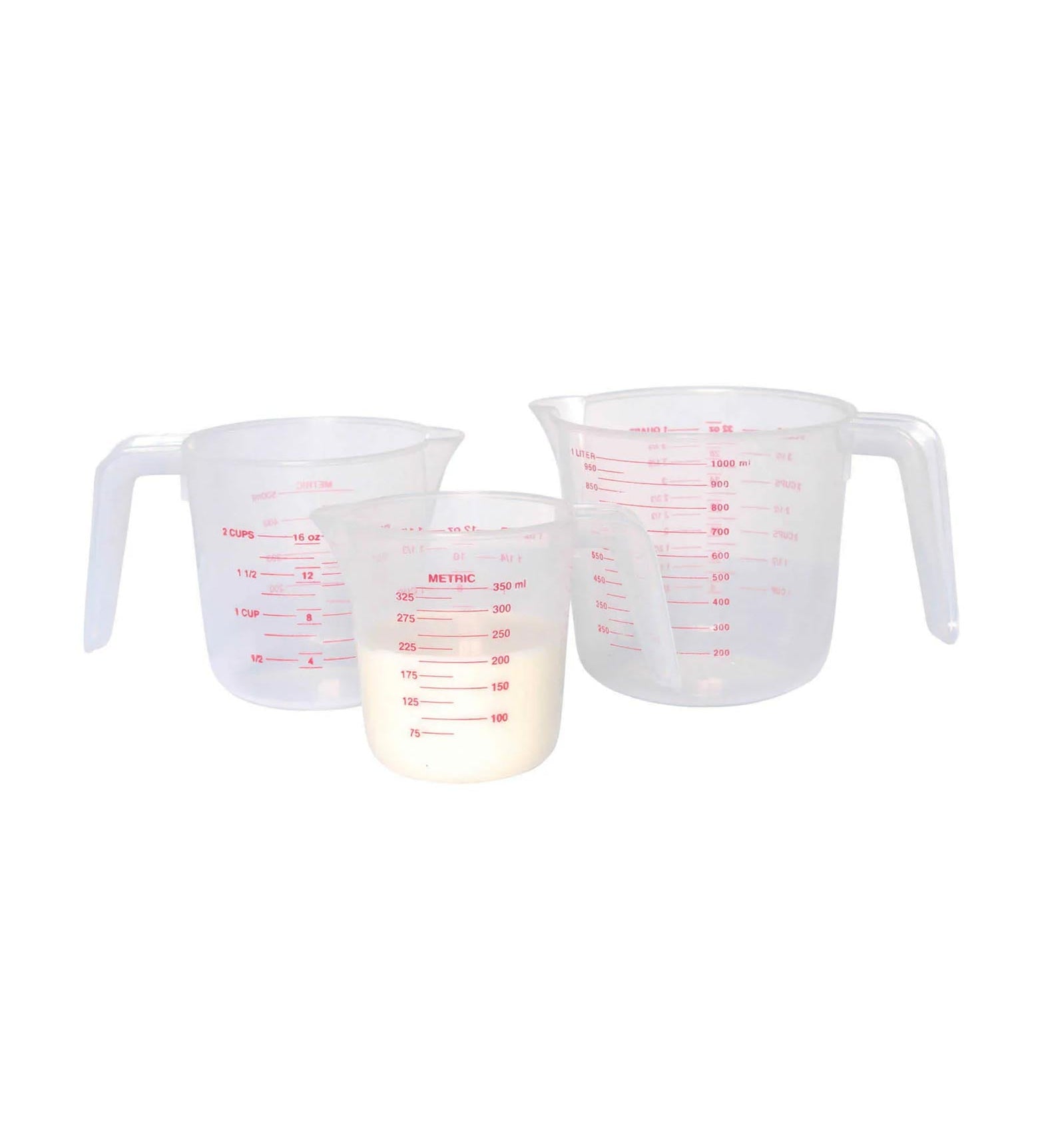 Plastic Measuring Jugs Set of Three
