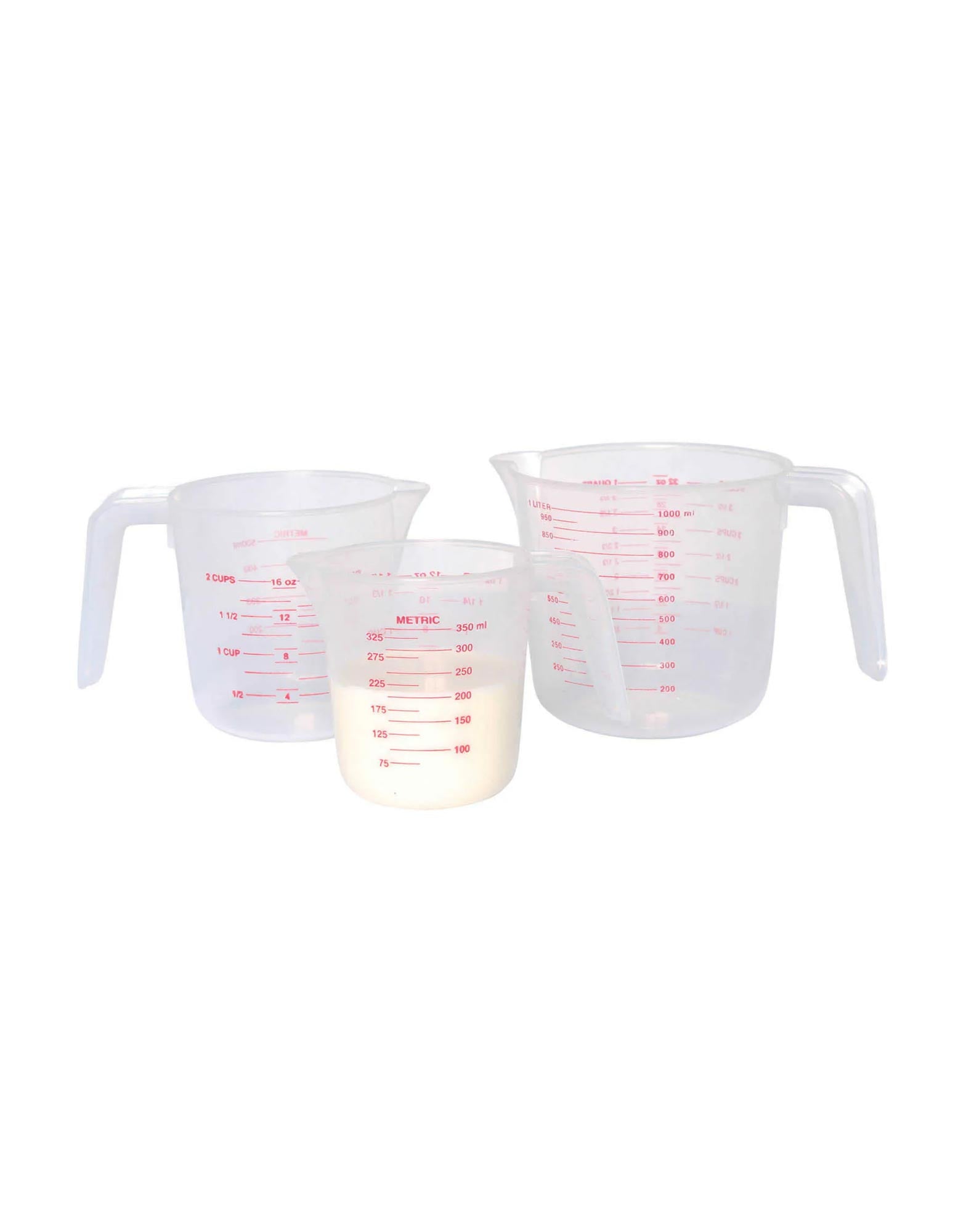 Plastic Measuring Jugs Set of Three