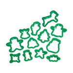 Plastic Twelve Piece Christmas Cookie Cutter Set