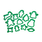 Plastic Twelve Piece Christmas Cookie Cutter Set