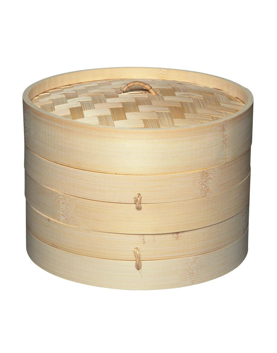 World of Flavours Oriental Medium Two Tier Bamboo Steamer
