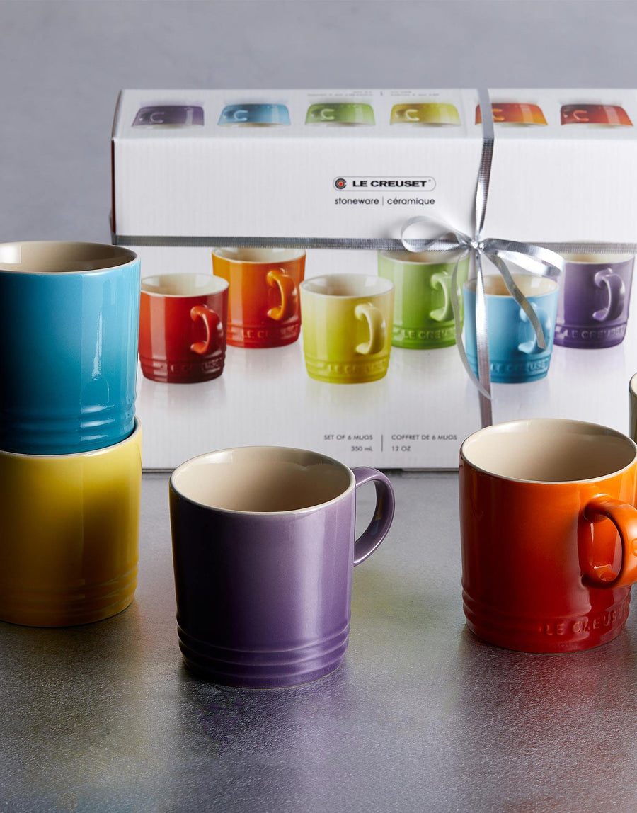 Le Creuset Set of 6 Rainbow Mugs
