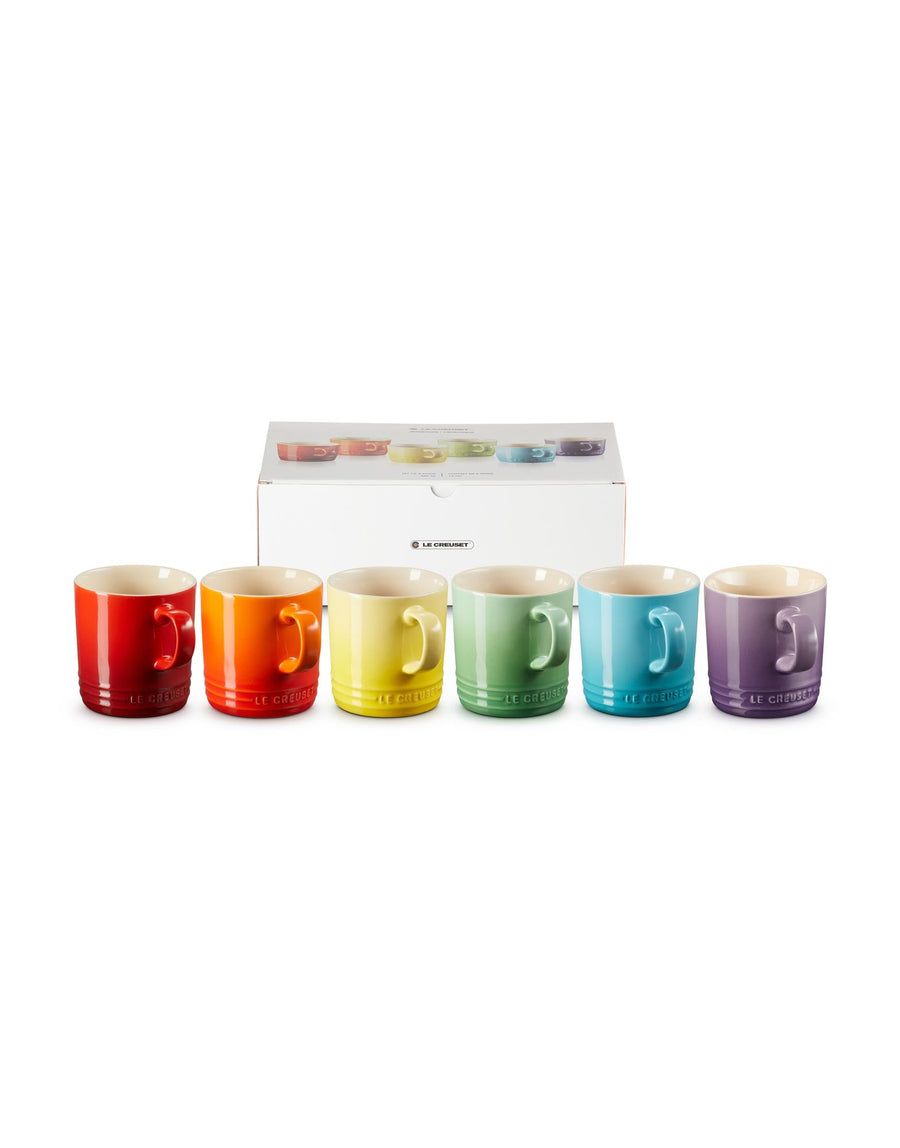 Le Creuset Set of 6 Rainbow Mugs