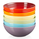 Le Creuset Stoneware Rainbow Set of 6 Cereal Bowls