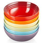 Le Creuset Stoneware Rainbow Set of 6 Cereal Bowls
