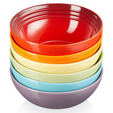 Le Creuset Stoneware Rainbow Set of 6 Cereal Bowls