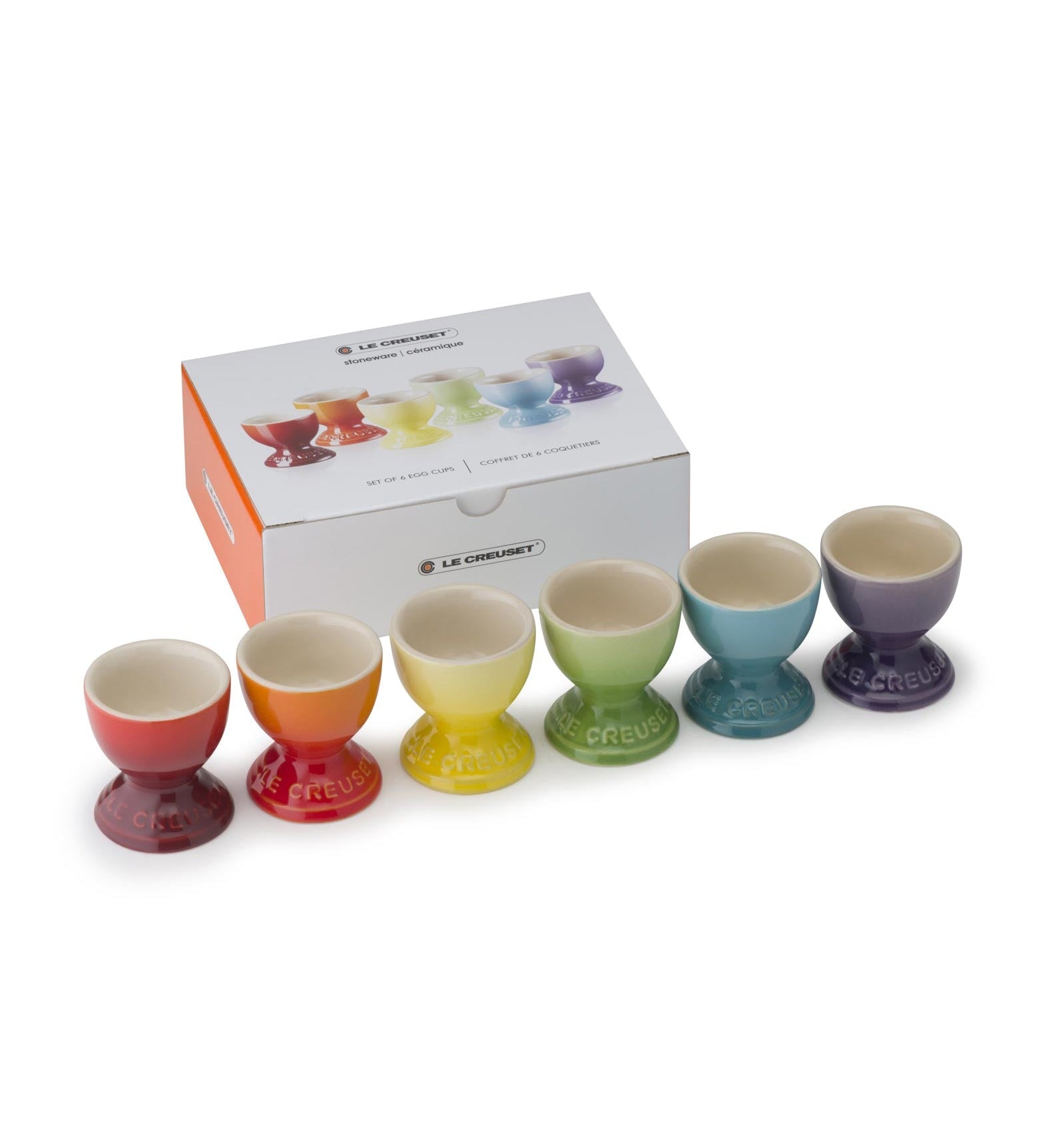 Le Creuset Set of 6 Rainbow Egg Cups
