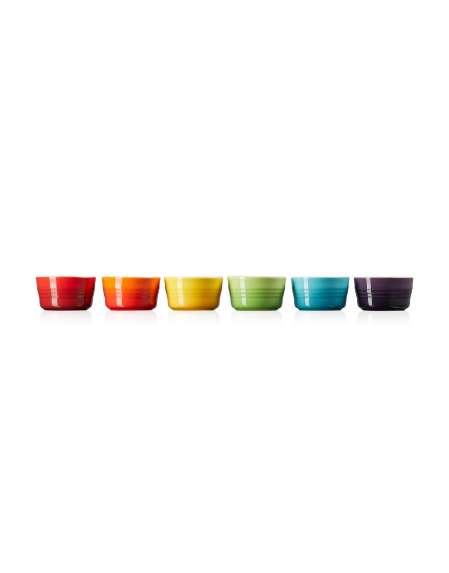 Le Creuset Set of 6 Rainbow Mini Ramekins