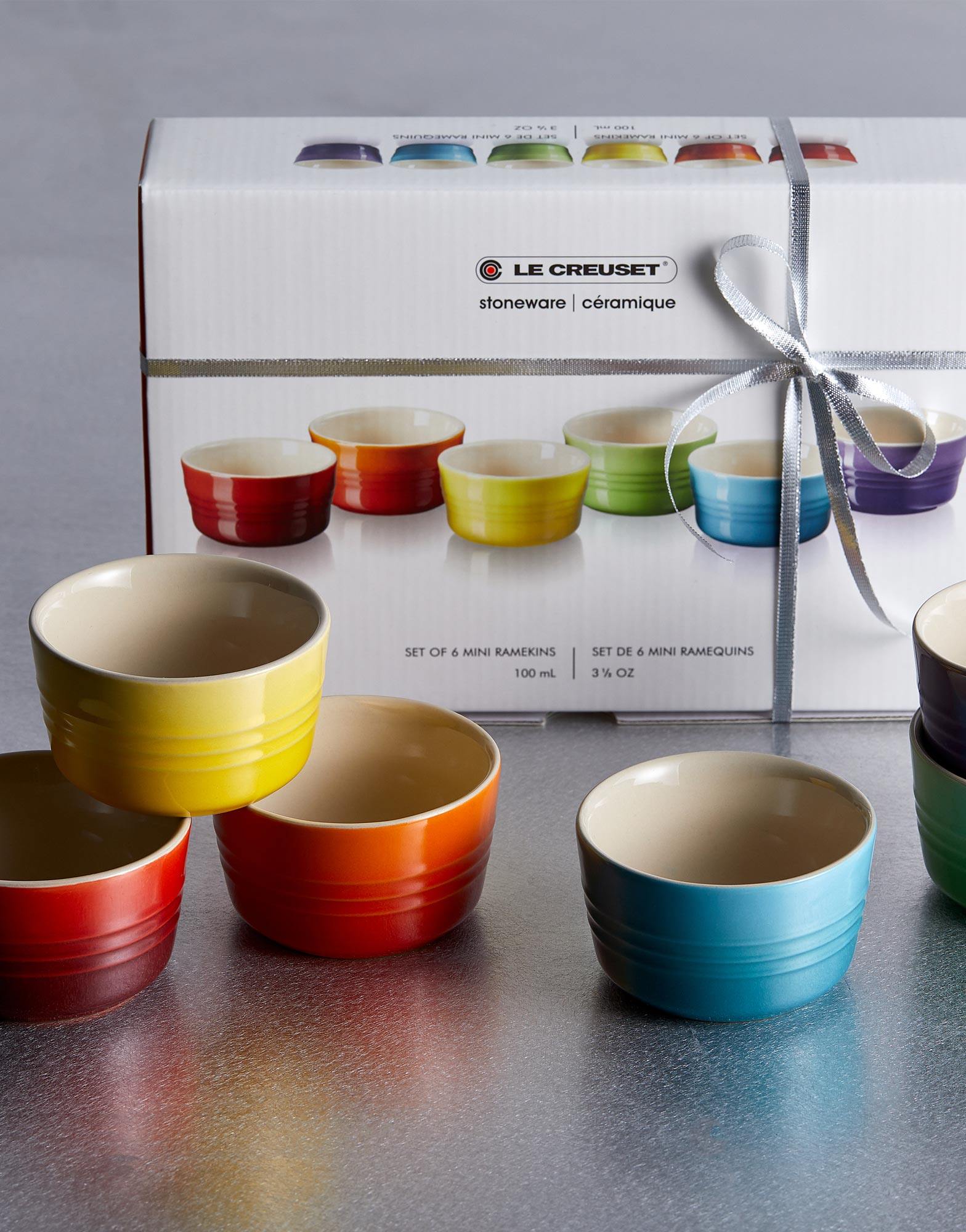 Le Creuset Set of 6 Rainbow Mini Ramekins