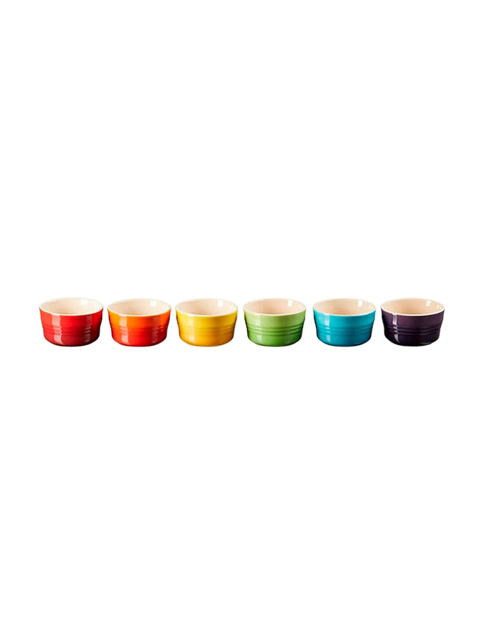 Le Creuset Set of 6 Rainbow Mini Ramekins