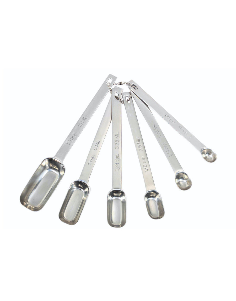 Stainless Steel Six Piece Measuring Spoon Set
