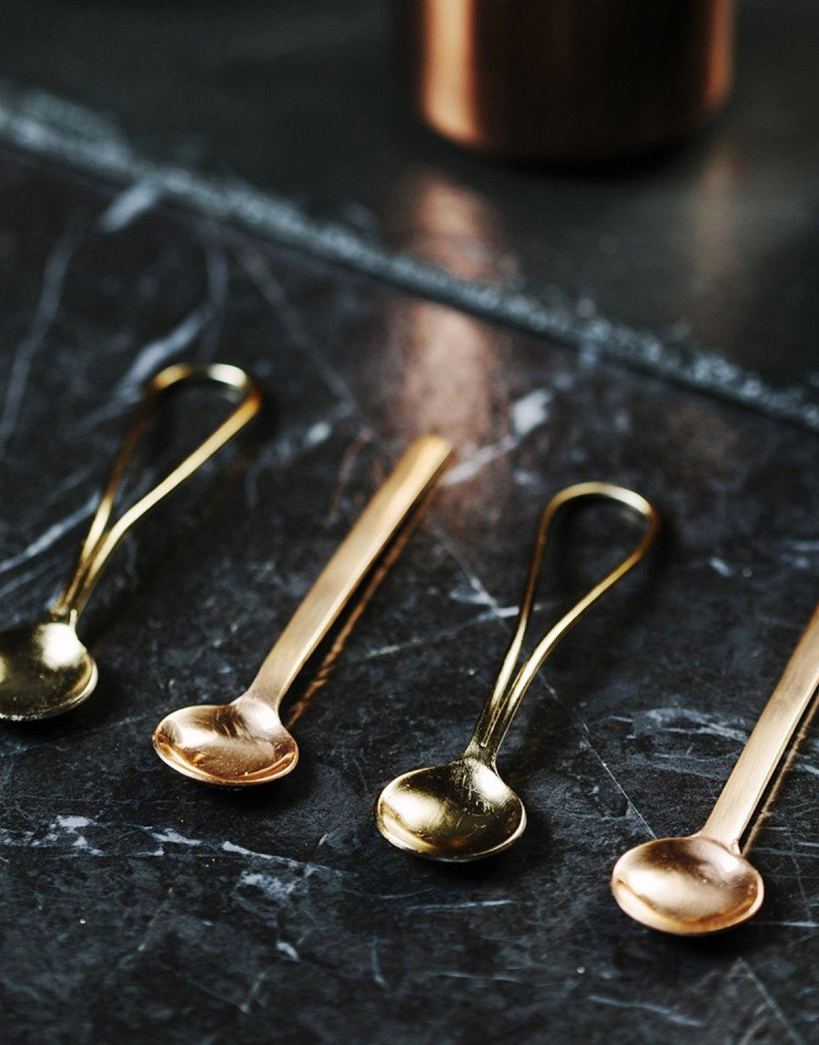 The Just Slate Company 4 Gold & Copper Spoons