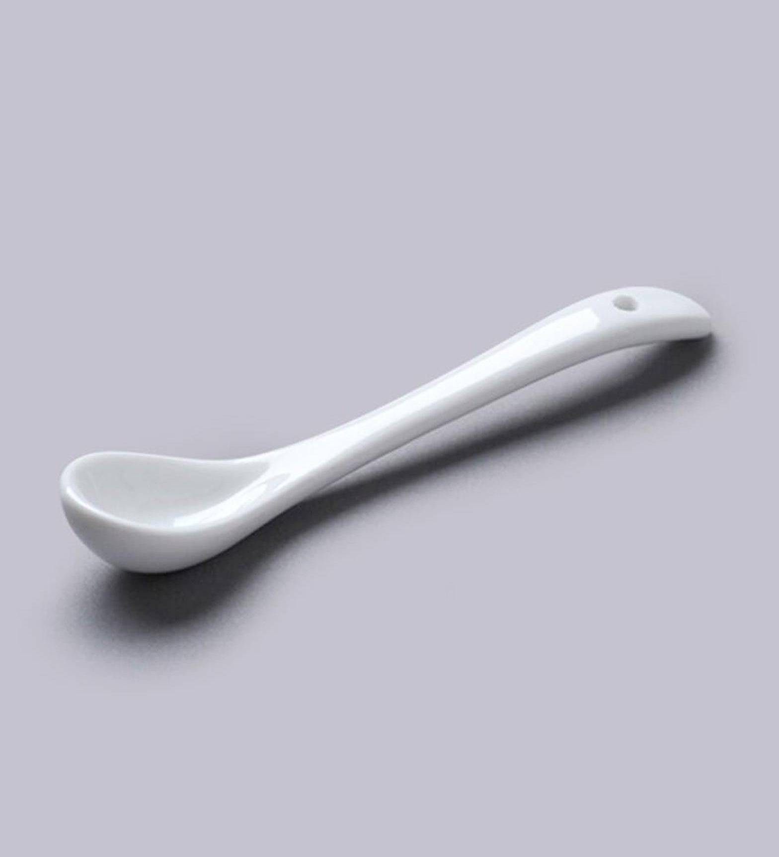 White Salt Spoon 10cm