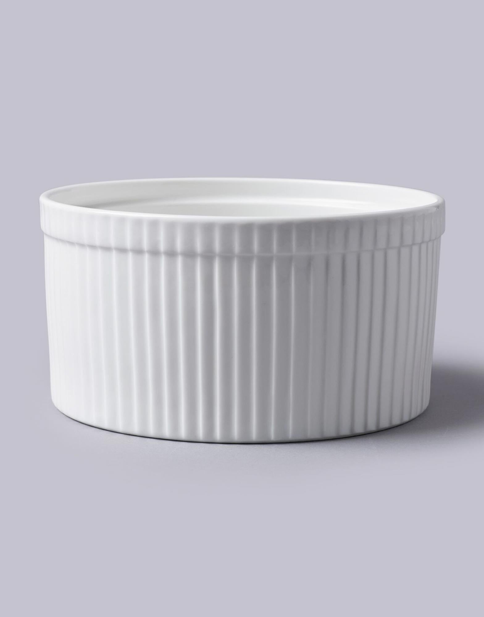 White Souffle Dish