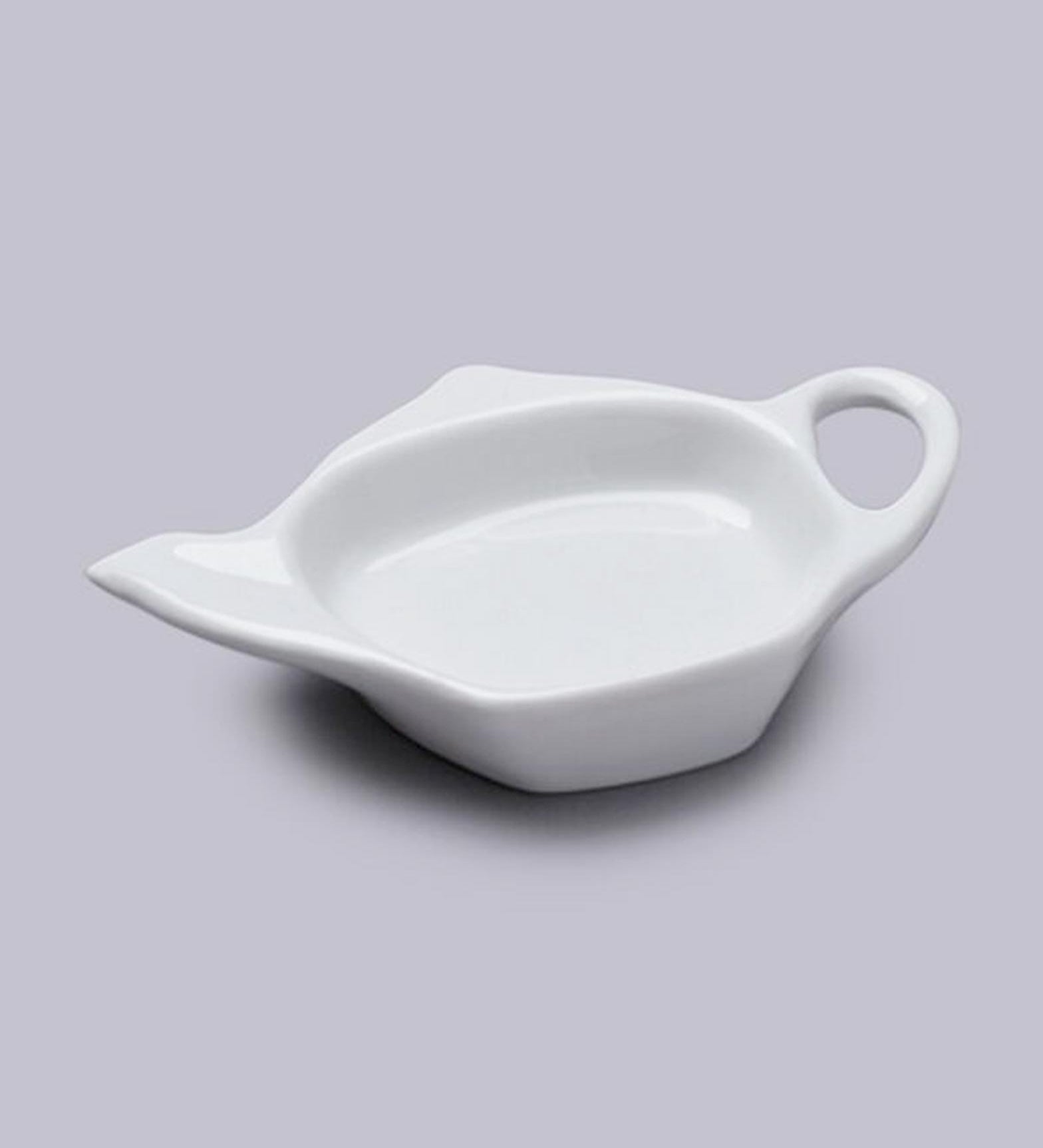 White porcelain teabag tidy