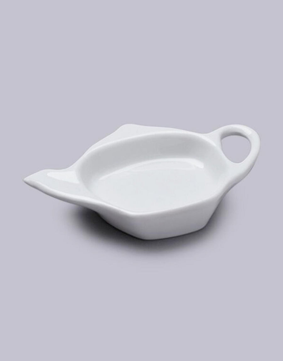 White porcelain teabag tidy