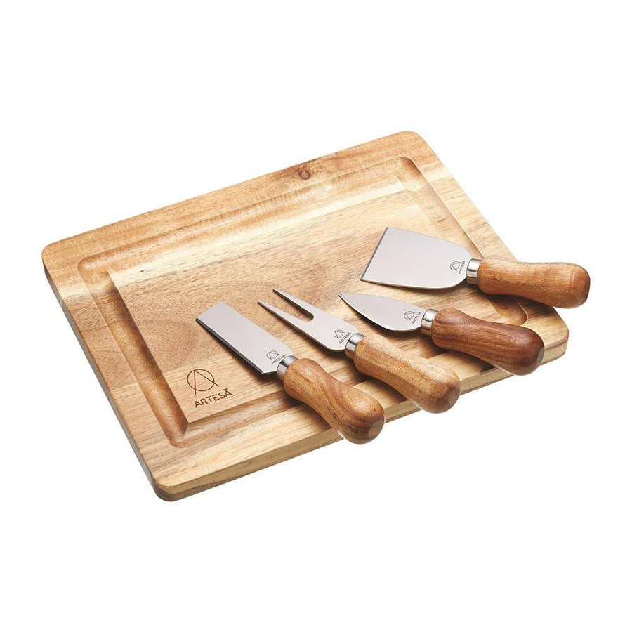 Artesa Acacia Wood Cheese Board & Knife Set