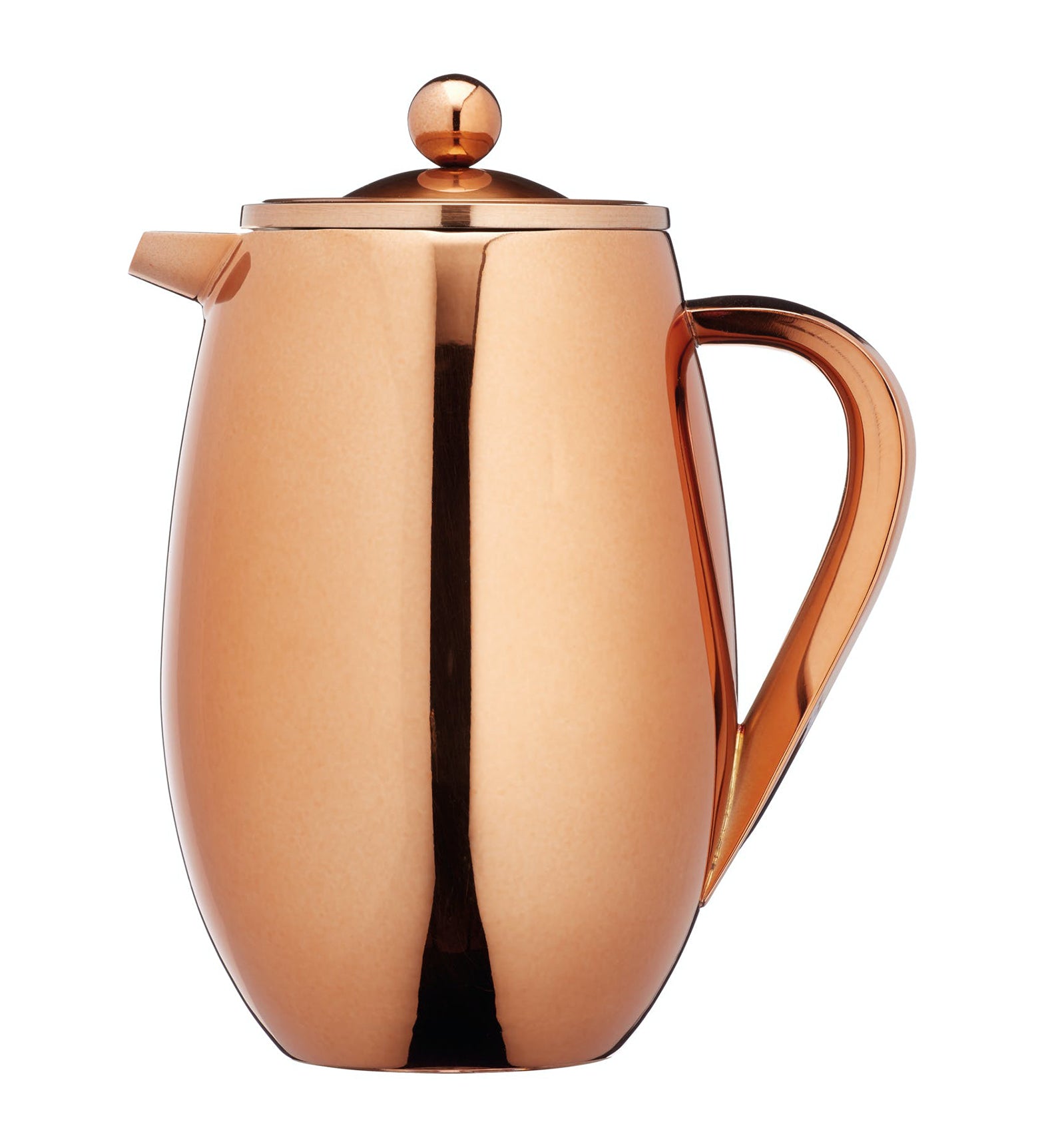 Le'Xpress Copper Finish Double Walled Cafetiere 1 Litre