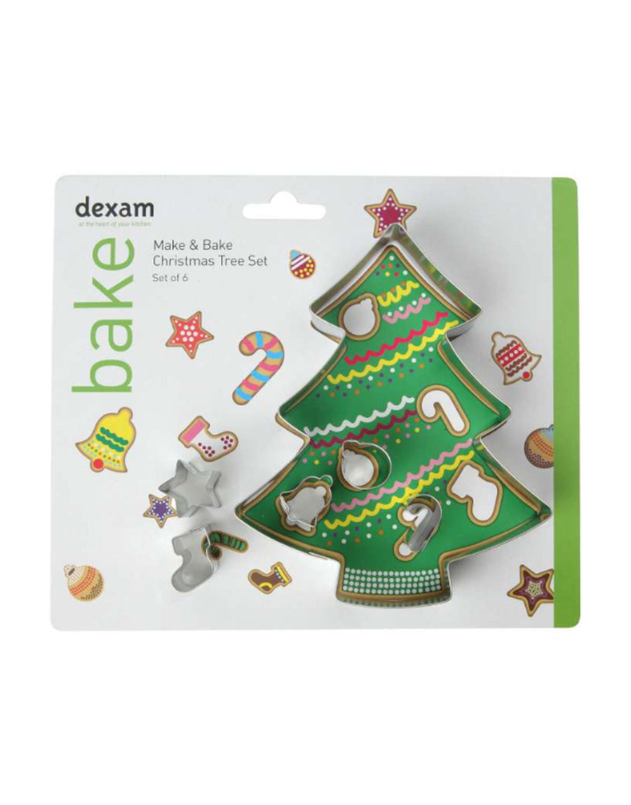 Dexam Make & Bake Christmas Tree Cookie Cutter Kit Set of 6