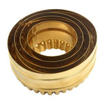 Brass Round Fluted Cookie Cutters 4 Piece Set