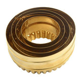 Brass Round Fluted Cookie Cutters 4 Piece Set