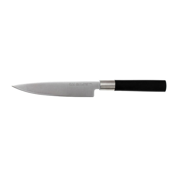 Cuchillo multiusos Kai Wasabi negro de 15 cm