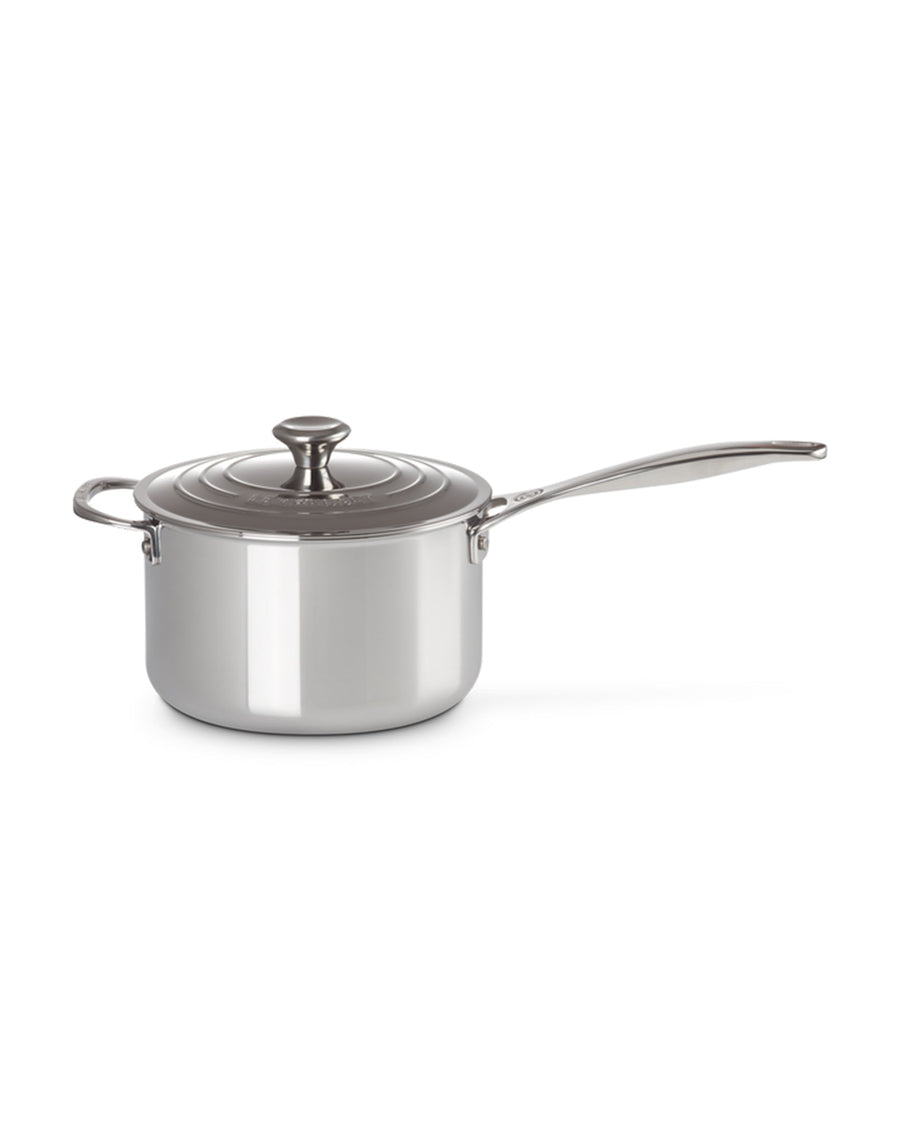 Le Creuset Signature Stainless Steel Saucepan with Lid