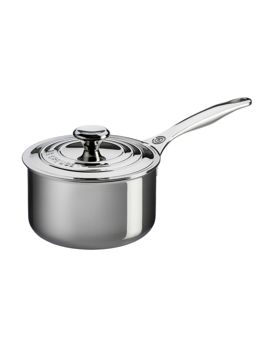 Le Creuset Signature Stainless Steel Saucepan with Lid 18cm