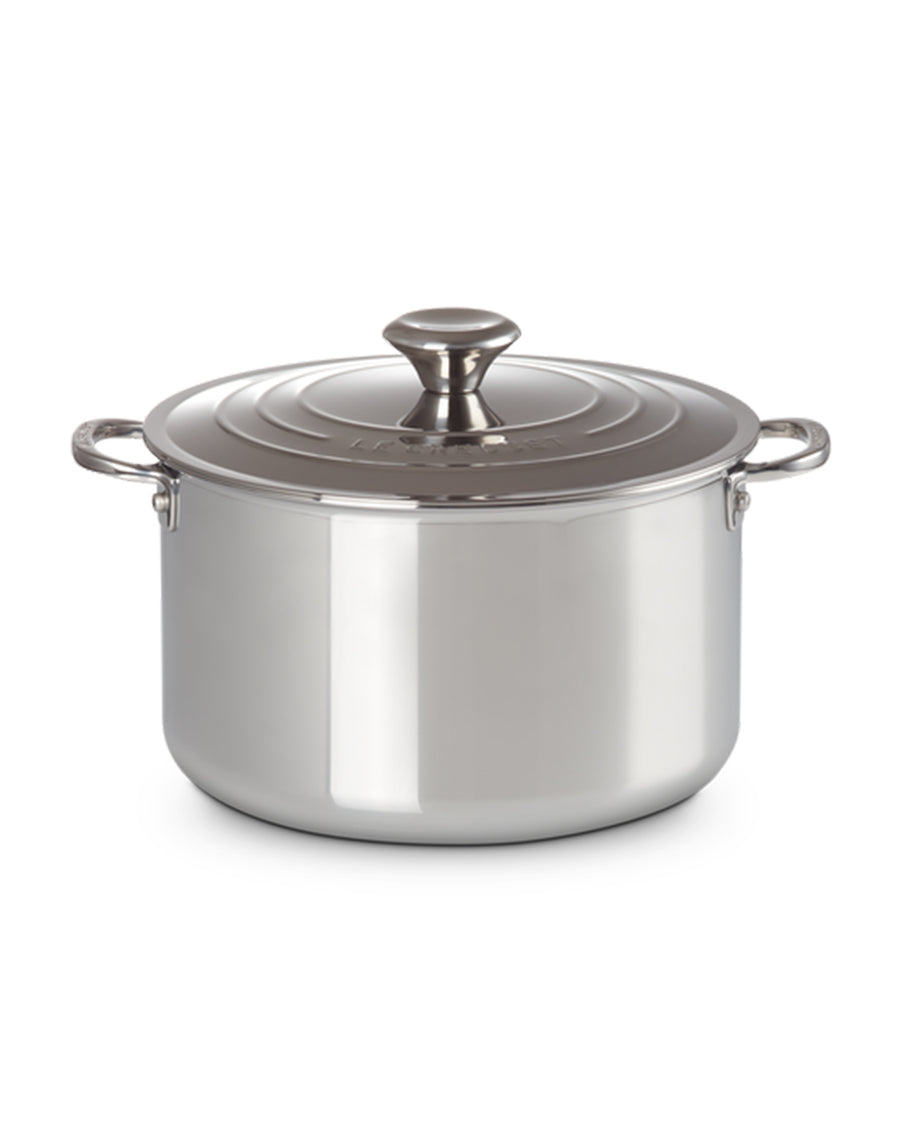 Le Creuset Signature Stainless Steel Stockpot with Lid