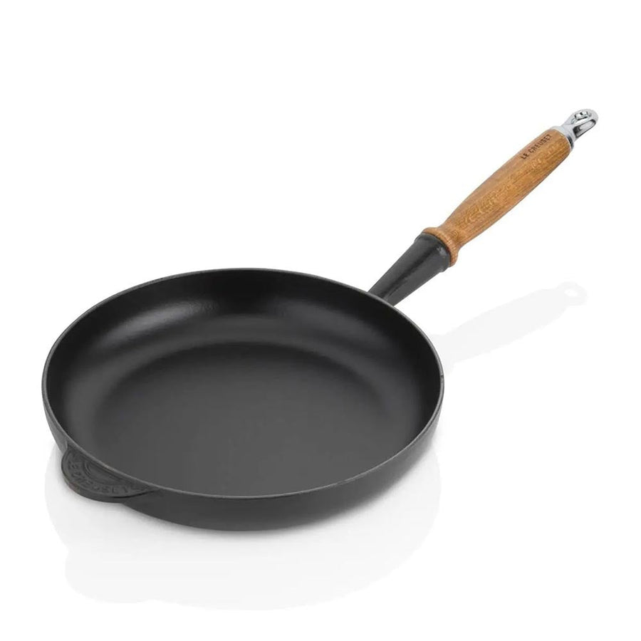 Le Creuset Cast Iron Frying Pan with Wooden Handle