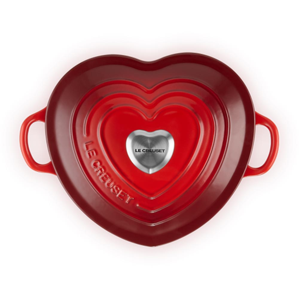 Le Creuset Cast Iron Heart Casserole Dish with Heart Shaped Knob