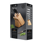 MasterClass Halo 5 Piece Knife Set with Oak Wood Storage Block